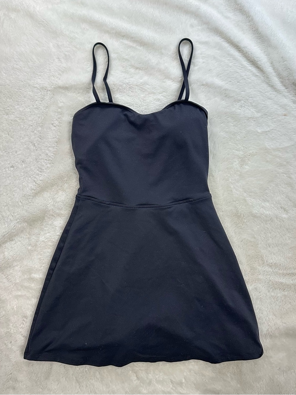 Alo Yoga Alosoft Court Side Tennis Dress - Black - Size XS
